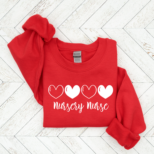 Custom Valentine's Day Heart Nurse Sweatshirt