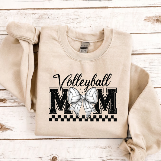 Volleyball Mama Bow Crewneck Sweatshirt