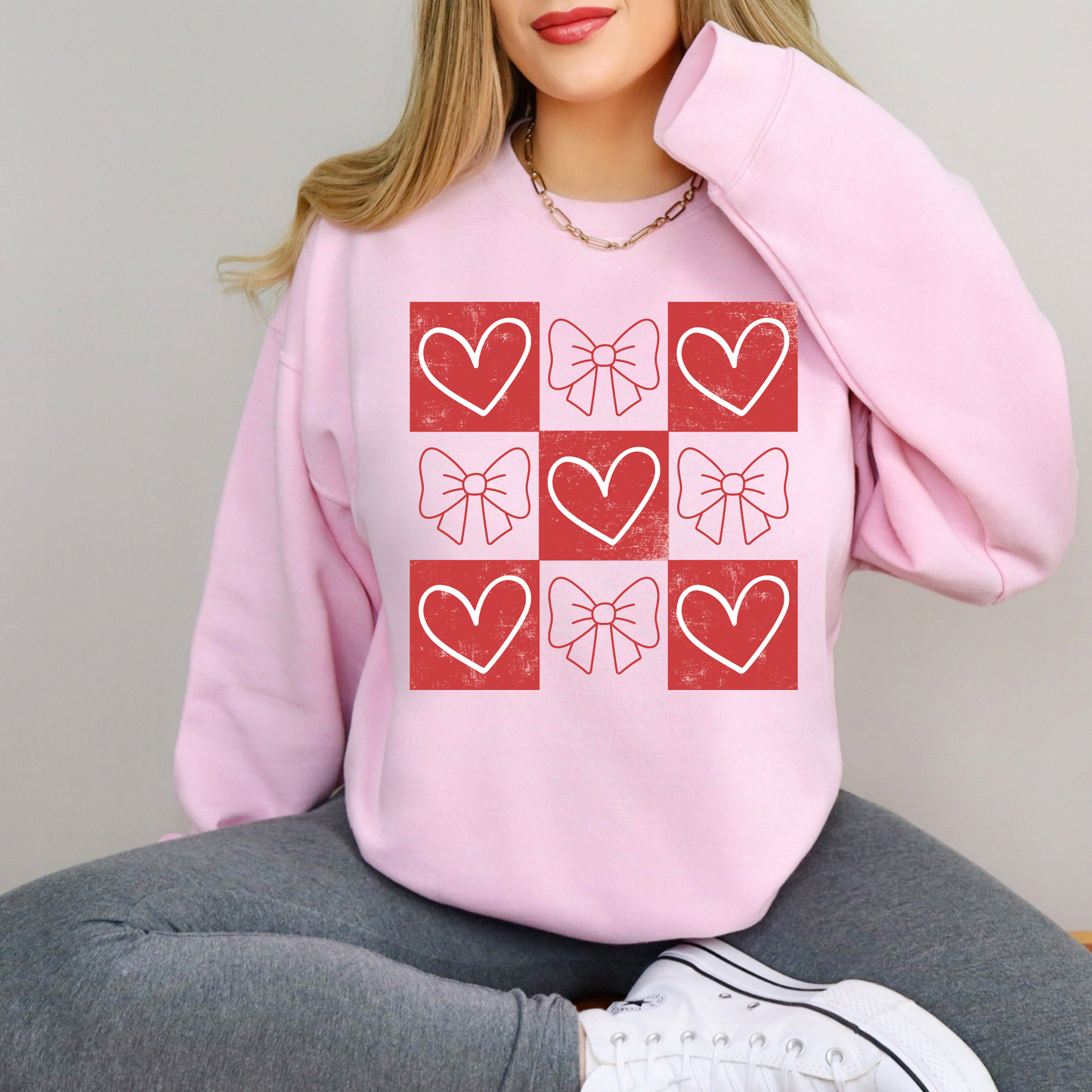 Retro Valentine's Day Crewneck Sweatshirt