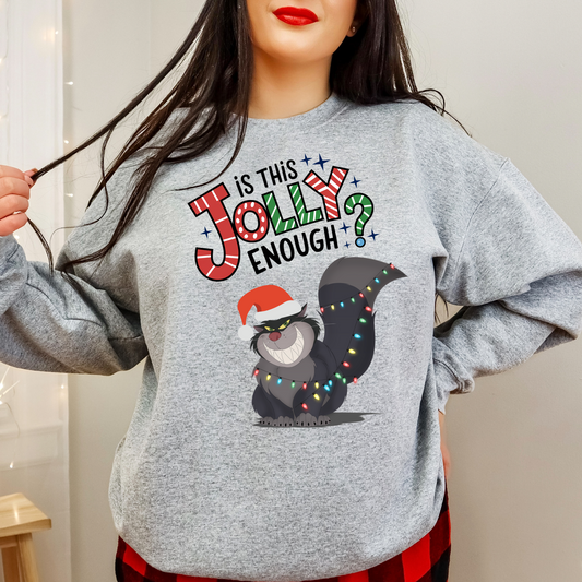 Is This Jolly Enough Cat Christmas Sweatshirt