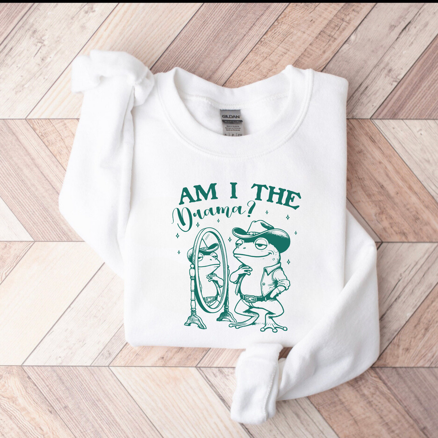 Am I The Drama? | Funny Frog Sweatshirt