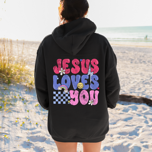 Jesus Loves You | Retro Christian Hoodie