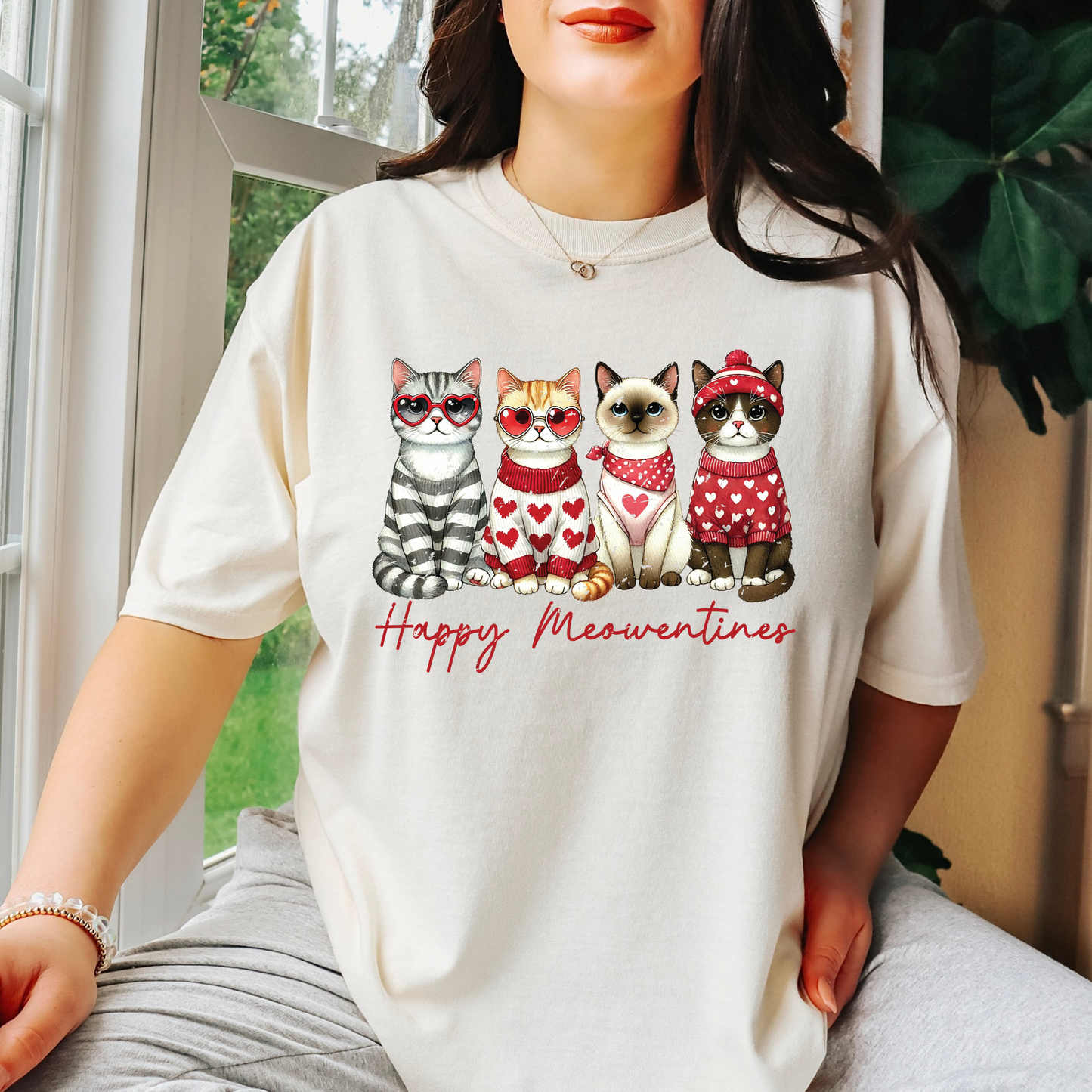 Happy Meowntines Shirt | Valentine's Day Cat Shirt