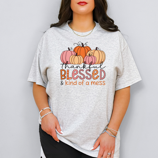 Thankful Blessed And Kind of a Mess | Thanksgiving Shirt