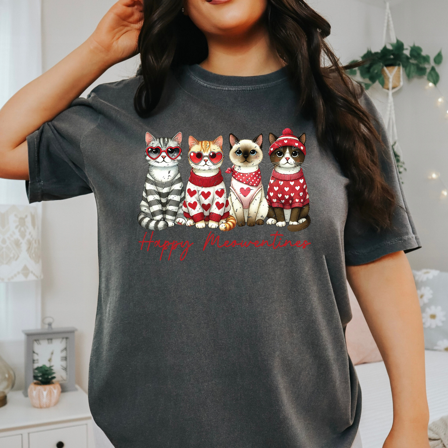 Happy Meowntines Shirt | Valentine's Day Cat Shirt