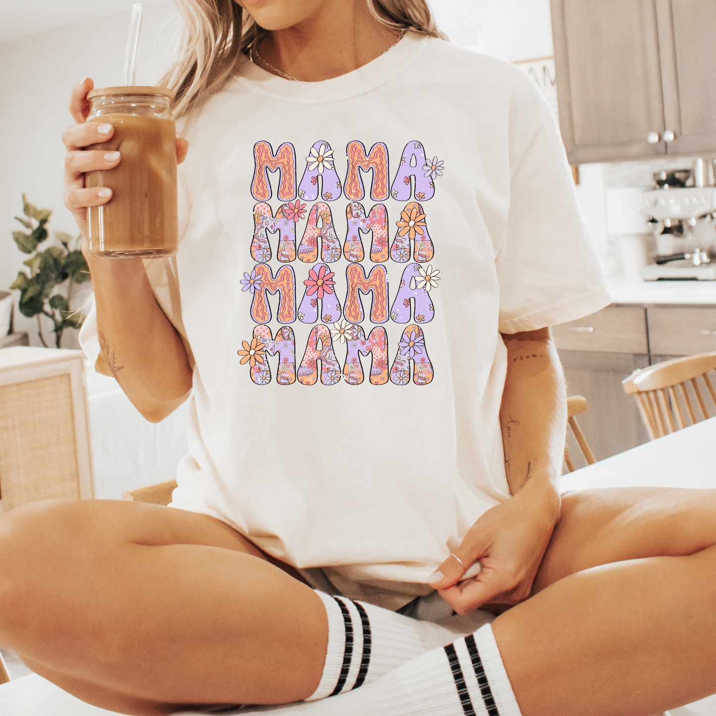 Purple and Pink Mama Shirt