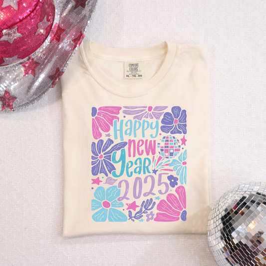 Floral New Years Shirt for Women