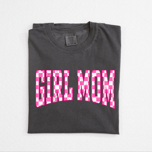 Checkered Girl Mom Shirt