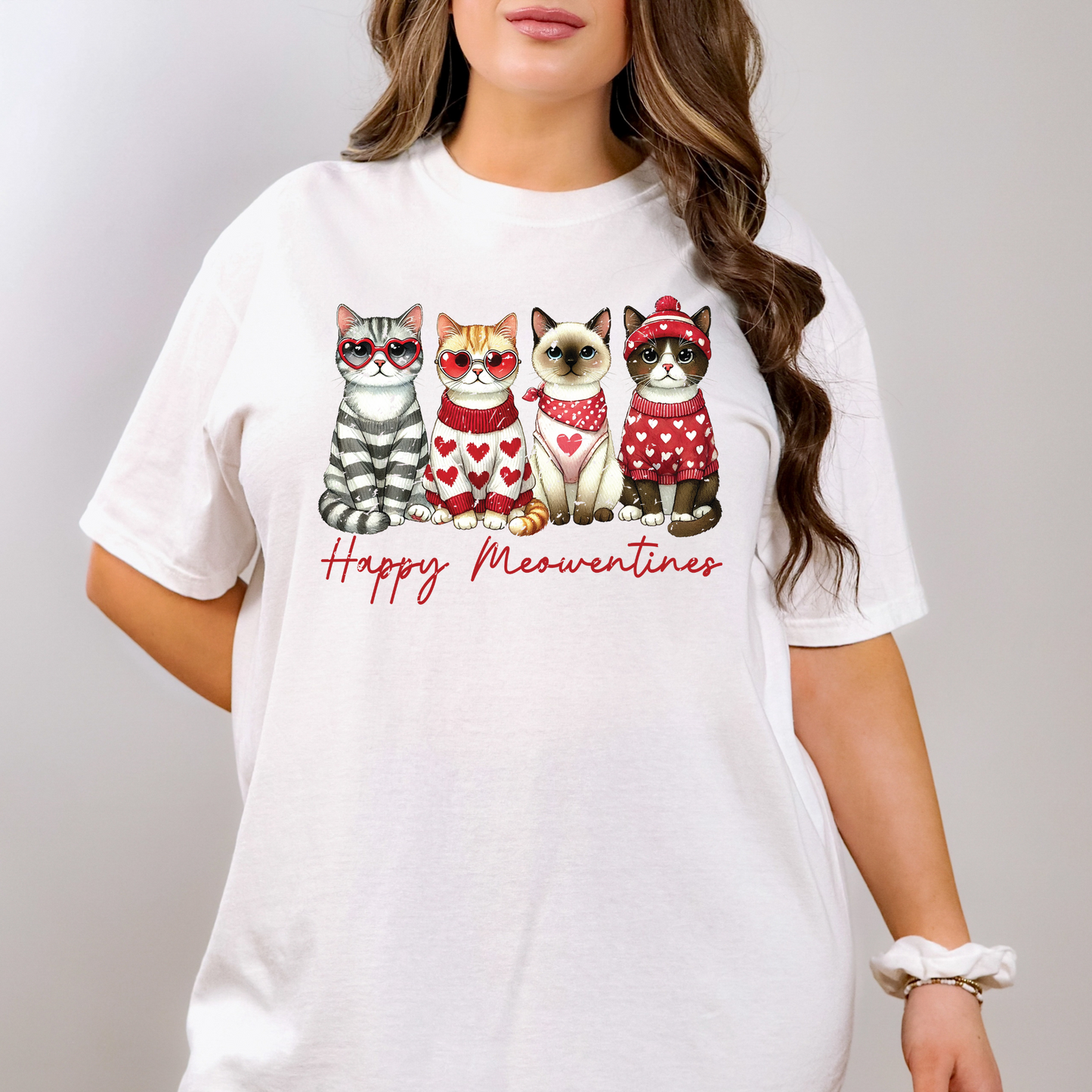 Happy Meowntines Shirt | Valentine's Day Cat Shirt