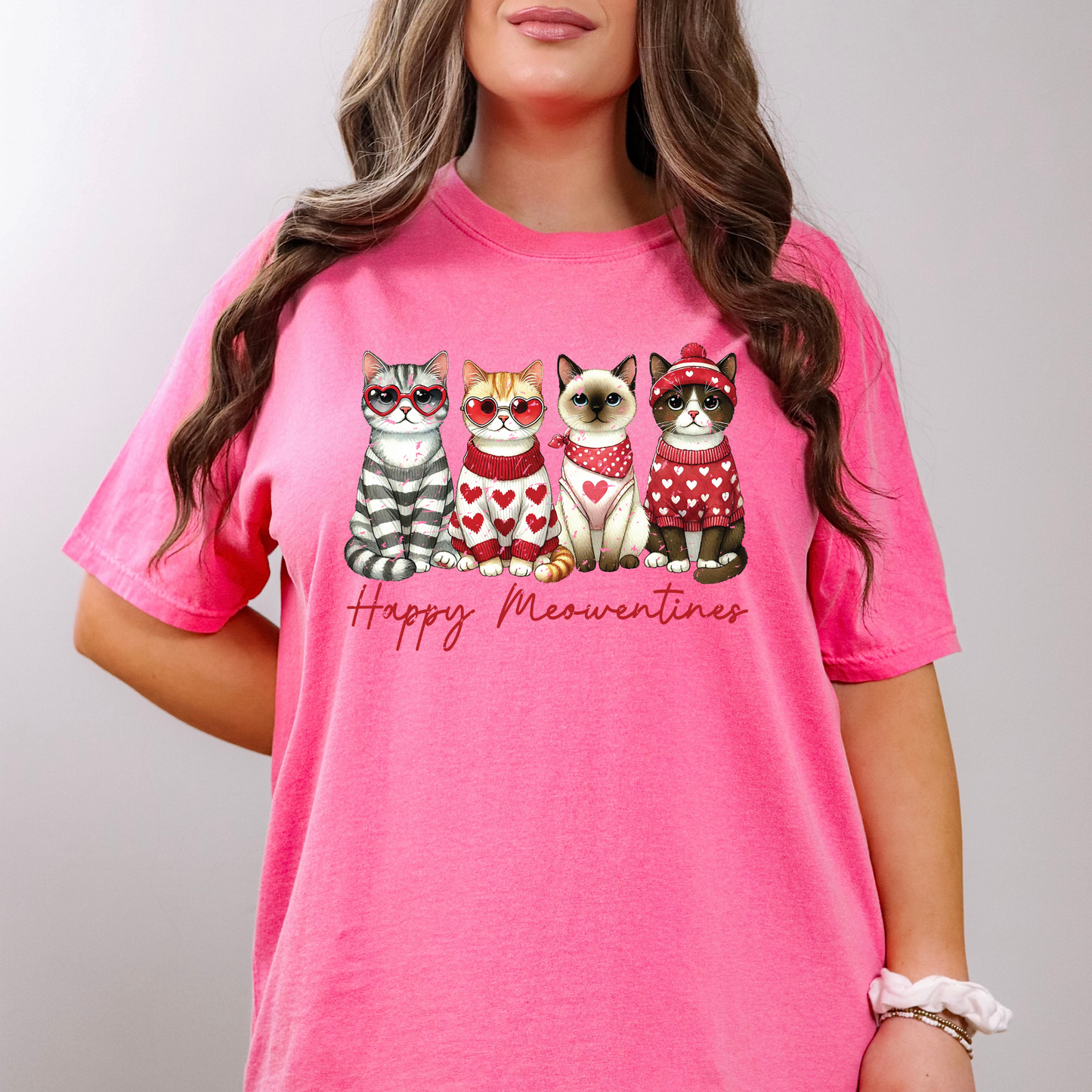 Happy Meowntines Shirt | Valentine's Day Cat Shirt