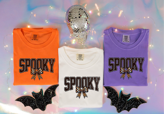 Spooky Halloween Coquette Bow Shirt