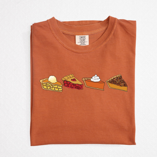 Thanksgiving Pies Shirt Comfort Colors