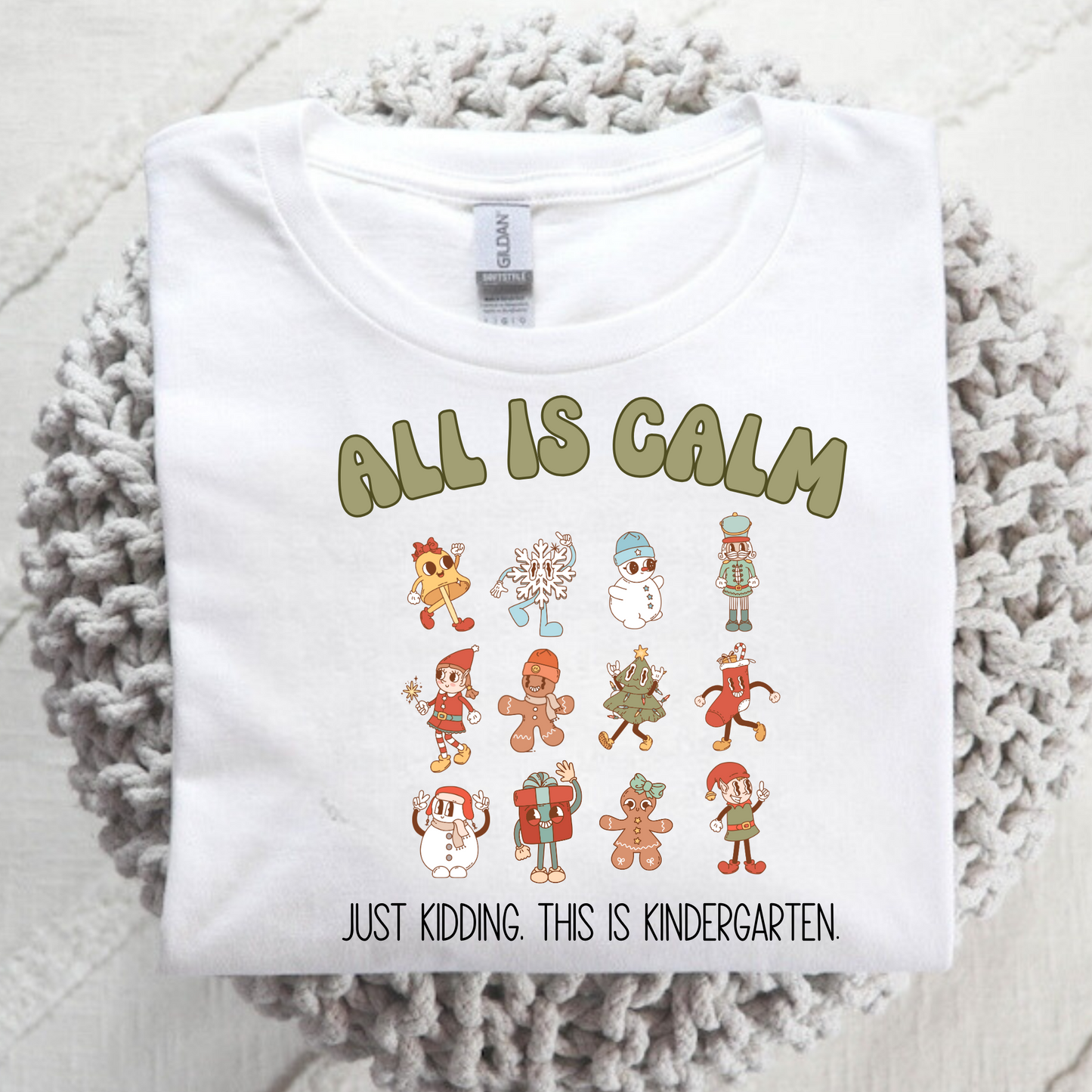 All Is Calm | Custom Teacher Christmas Shirt