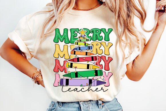 Merry Teacher Shirt | Teacher Christmas Shirt