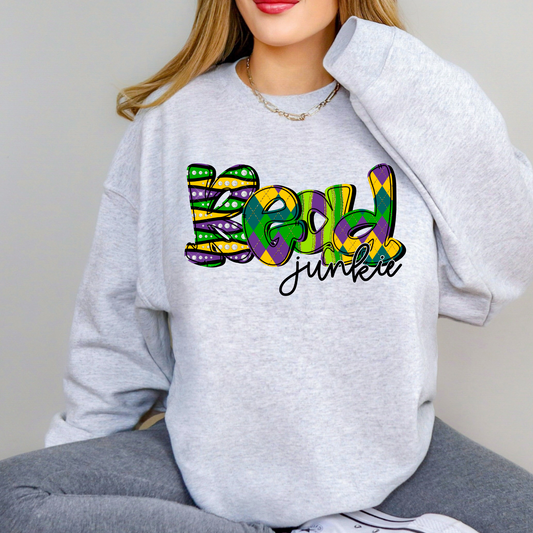 Bead Junkie Mardi Gras Sweatshirt