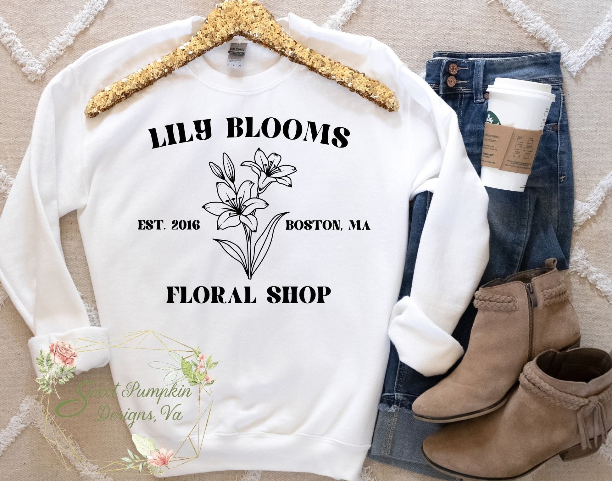 Attention all booktroverts and bookish fashionistas! Show off your love for spicy books and the hit novel "It Ends with Us" with our "Lily Blooms Flower Shop" crewneck sweatshirt. Whether you're curling up with a good book or showing off your love for literature on Booktok, our "Lily Blooms Flower Shop" sweatshirt is the perfect choice. And with its playful nod to the popular novel "It Ends with Us", it's sure to catch the eye of fellow book lovers everywhere. 